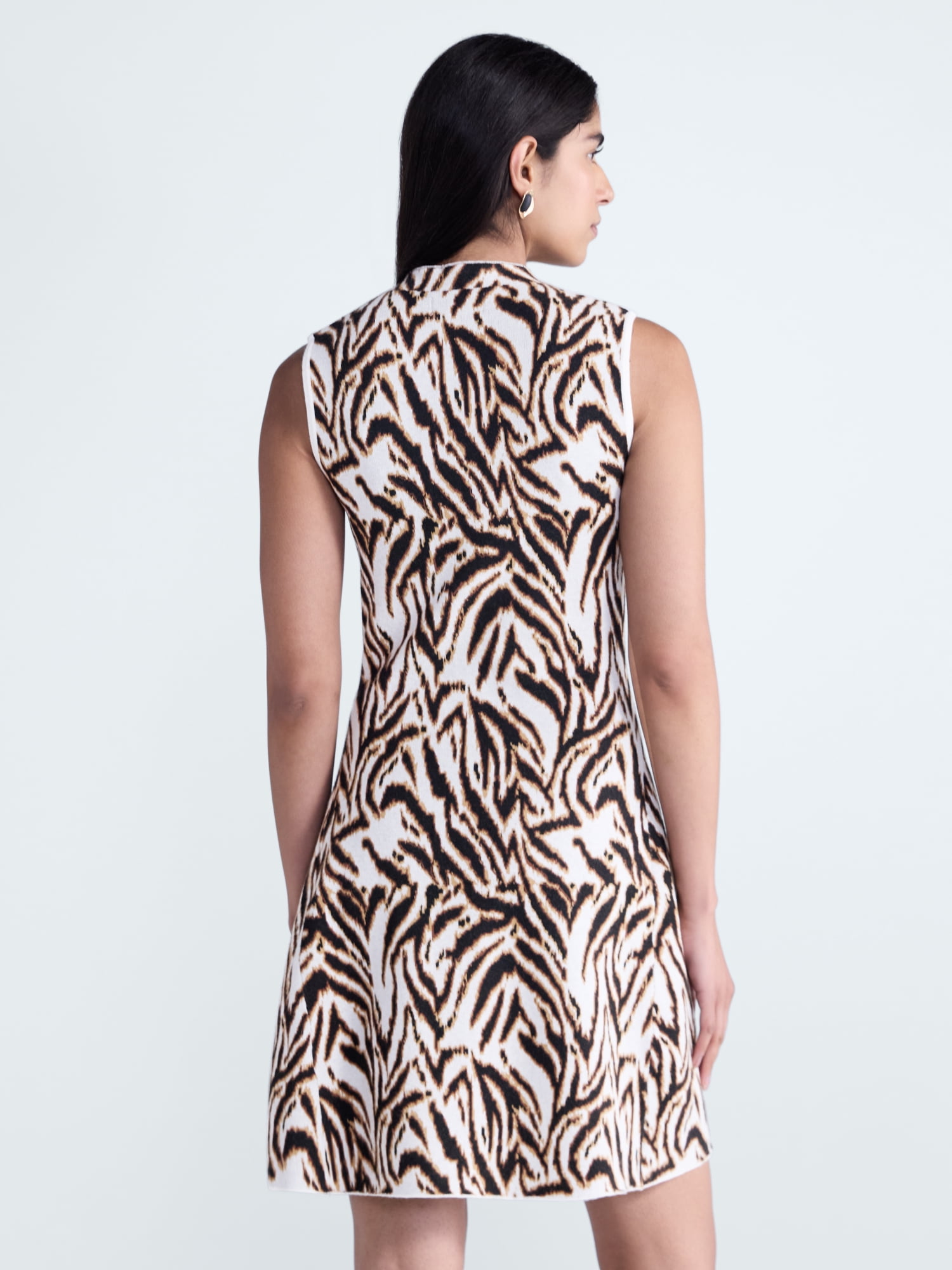 Scoop Women’s and Women's Sleeveless Mock Neck Mini Dress, Sizes XS-4X