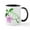 White/Black Inside, variant on CafePress - Sea Turtle W/ Hibiscus Mug - 11 oz Ceramic Mug - Novelty Coffee Tea Cup