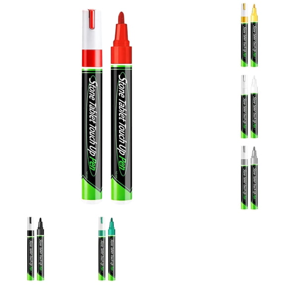 Paint Marker Set, 6 Colors Waterproof Permanent Paint Pens, 3ml Large Capacity Heat Resistant Touch Up Markers for Metal, Stone, Wood, Glass, Lettering & Surface Repair
