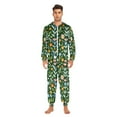 thumbnail image 3 of FORMRS Onesies Pajama for Adults Unisex Hoodie Winter Jumpsuit One Piece Sleepwear, Sizes S-2XL, Flourish Flowers Pattern, 3 of 7
