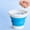 Blue, variant on Silicone Collapsible Art Bucket, Portable Paint‑Washing Cup, Multi‑Functional Foldable Brush Washing Bucket with Pen Slots for Art Painting