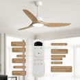 thumbnail image 3 of Sofucor 52 Inch Ceiling Fan with Lights, Modern, Dimmable, 6-Speed, 3-Timer, Reversible, DC Motor, 3 of 13
