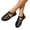 Black, variant on Womens Bohemian Lightweight Roman Comfort Closed-Toe Open-Back Sandals, Vintage Gladiator-Inspired Strappy Design for Breathable Summer Style, Easy Slip-On Mule Silhouette