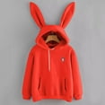thumbnail image 2 of Lindreshi Womens Fall Fashion 2023 Hoodies for Women Womens Long Sleeve Rabbit Hoodie Sweatshirt Pullover Tops Blouse, 2 of 6