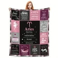 thumbnail image 3 of 1 pc Constellation Blanket Gift for Women Men, Birthday Christmas Gift Idea, Aries, Taurus, Gemini, Cancer, Leo, Virgo, Libra, Scorpio, Sagittarius, 3 of 6