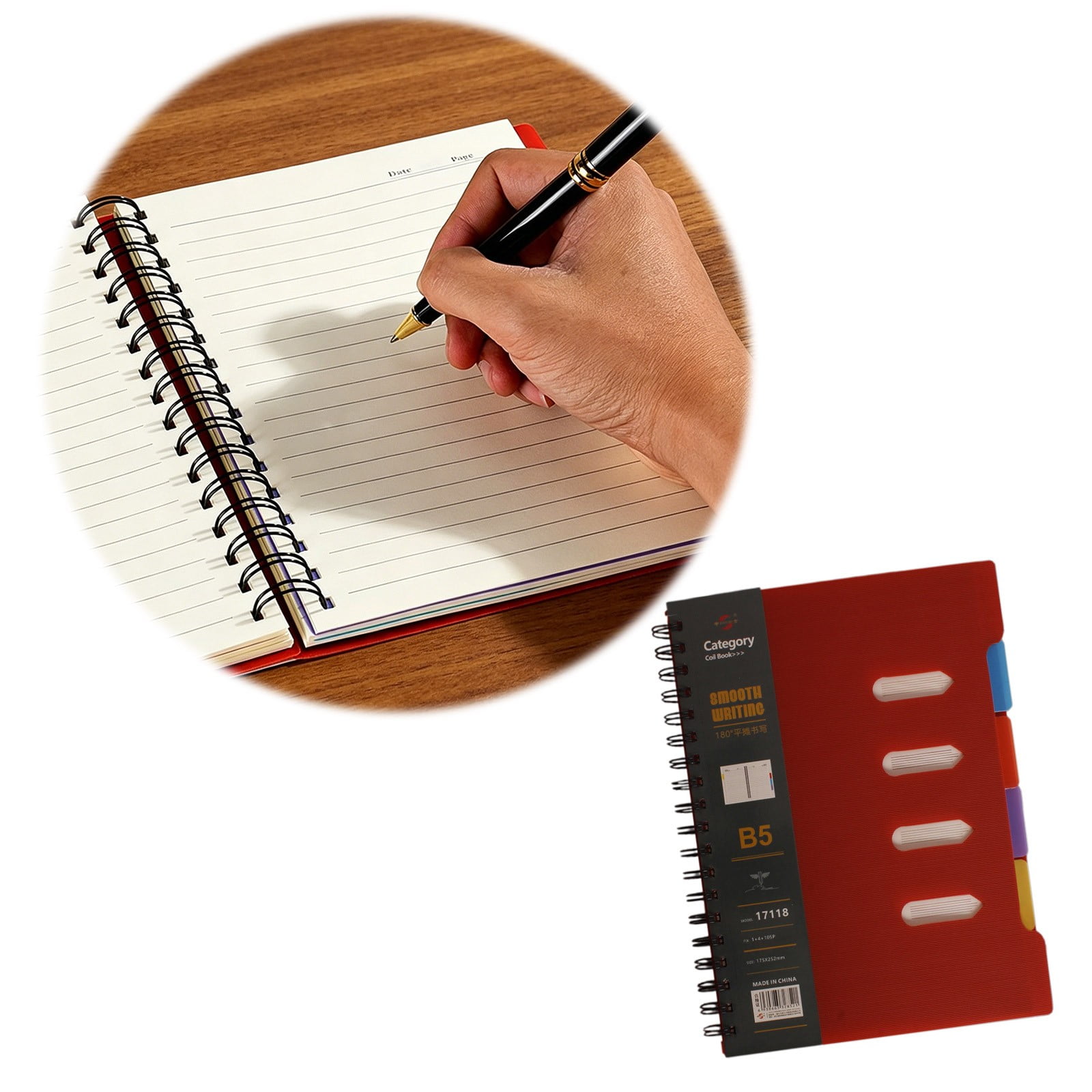 YYKihy 4 Subject Notebook with Dividers Multi Subject Organizer