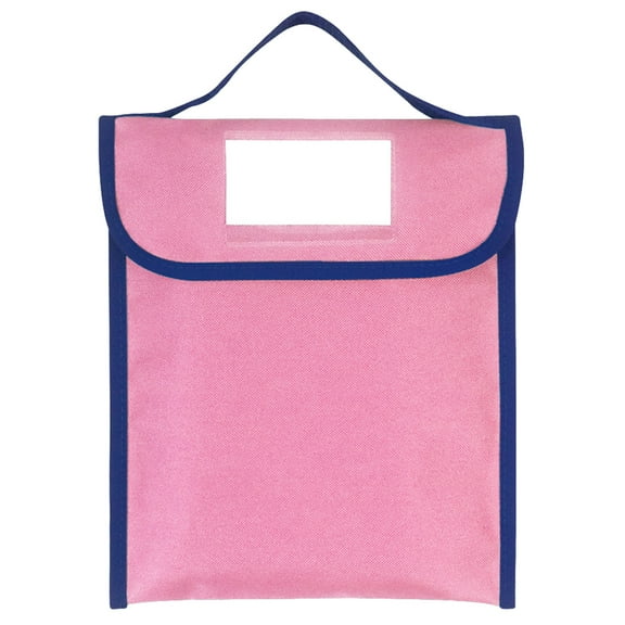 FELTECHELECTR Student Book Pouch Nylon Pink For Girls Daily Life 1Pcs 12.4X10.4X0.4In