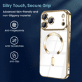 thumbnail image 3 of Entronix [Magnetic] Case Compatible with iPhone 17 Pro Max - [Clear Back] Luxury Glossy Cover, Gold, 3 of 5