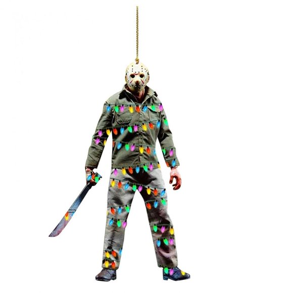 Halloween Decoration,Horror Movie Character Car Horror Movie Pendant Car Rearview Mirror Hanging Pendant Professionally Tested