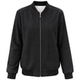 thumbnail image 5 of Womens Bomber Jackets Casual Lightweight Plaid Print Spring Fall Daily Wear Travel Zip Up Cardigan Jacket, 5 of 8