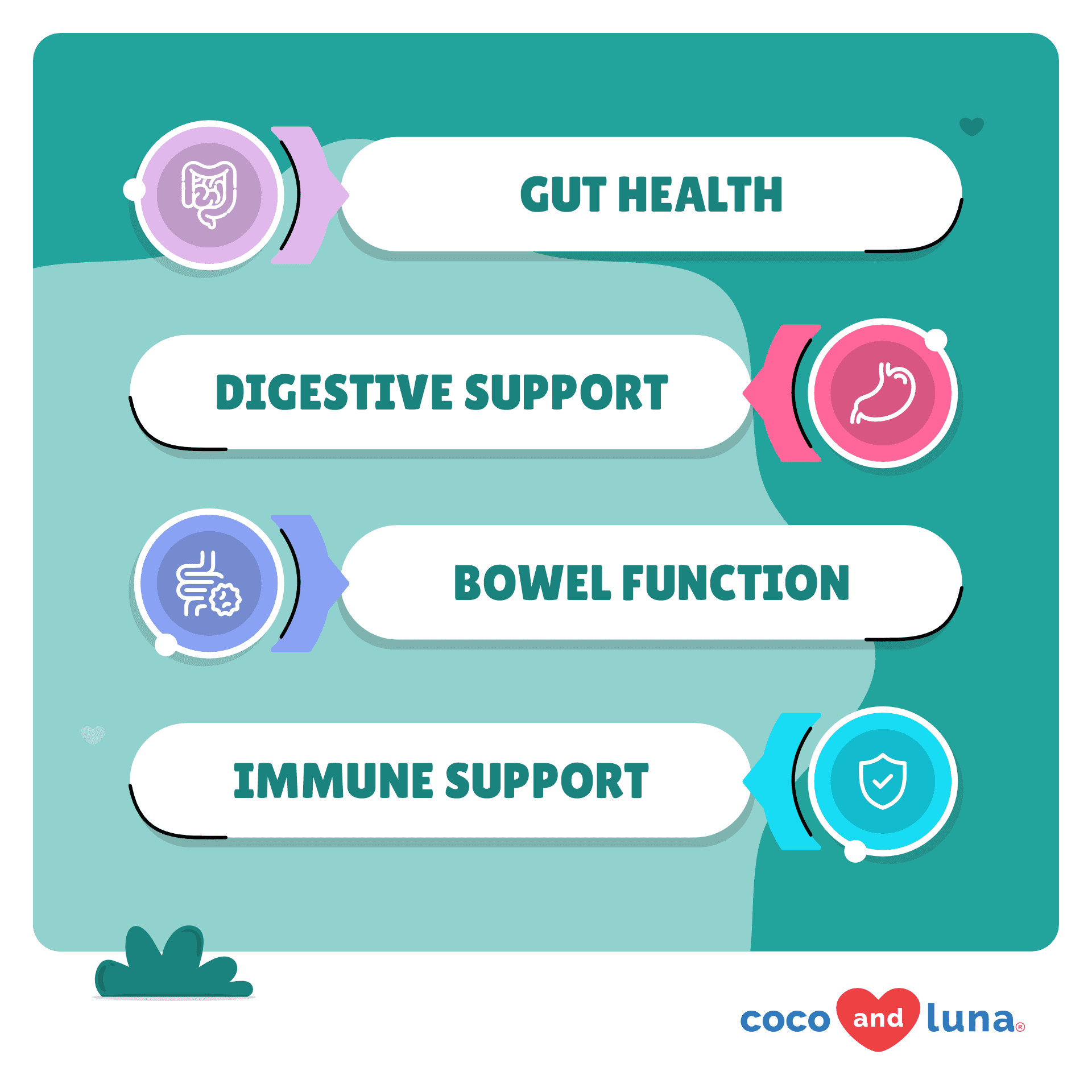 Coco and Luna Probiotics for Dogs - Diarrhea & Gas Support - 120 Chewable Tablets