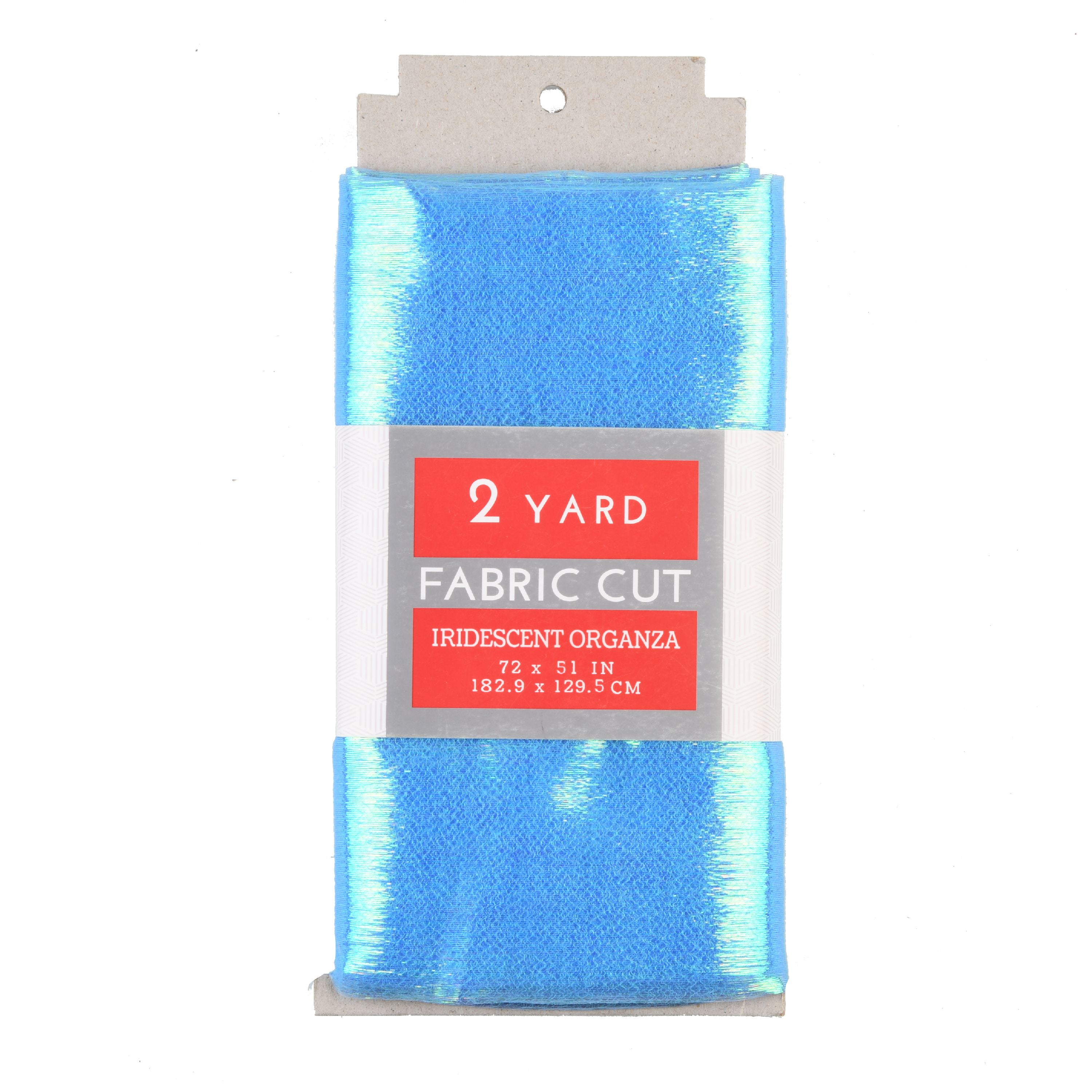 Shason Textile 55' Nylon Iridescent Solid Organza Fabric by the Yard, Blue