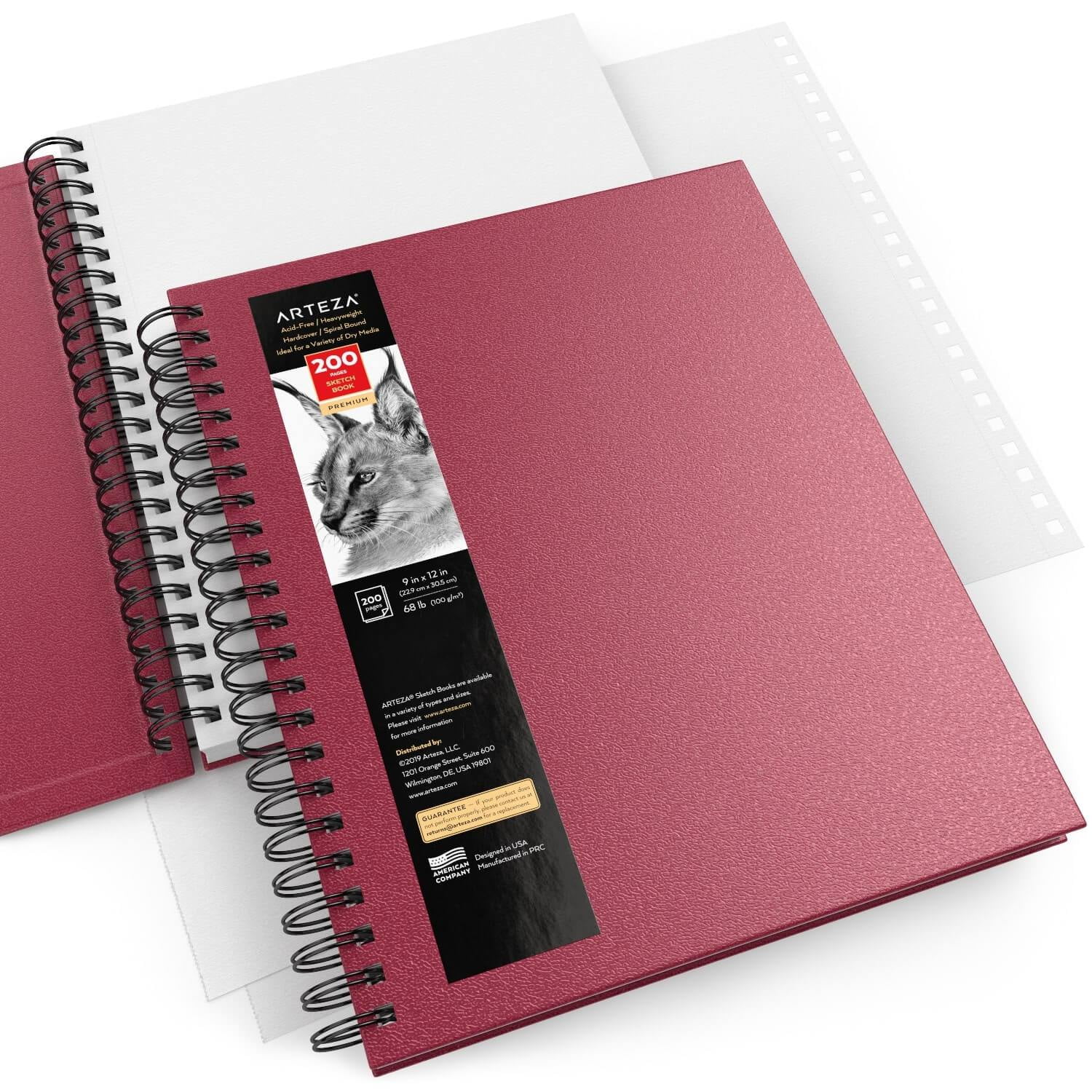 Sketchbook: Large Hot Pink Drawing Book (Hardcover)
