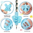 thumbnail image 4 of 5-100 piezas de soporte para lápices de escritura para niños, soporte de silicona para práctica de aprendizaje, soporte de postura con agarre asistido para estudiantes, 4 of 5