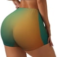 thumbnail image 1 of Fotbe Orange To Teal Gradient Shorts Sin Costuras – Shorts Deportivos de Cintura Alta para Mujer, Elásticos para Gimnasio, Yoga, Running o Ciclismo-XX-Large, 1 of 8