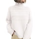 thumbnail image 1 of Suéter PRETTYGARDEN Cuello Alto Tejido Grueso Blanco Talle Grande, 1 of 6