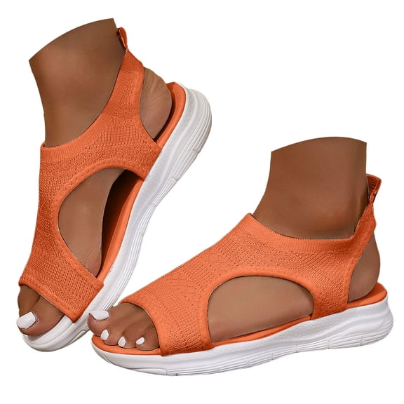 YLYL Women's Platform Sandals Arch Support Open Toe Slip on Comfort Casual Plantar Fasciitis Summer Shoes