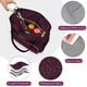 thumbnail image 2 of MIYCOO Bolsa de Almuerzo Fiambrera para Mujer - Bolsa térmica para Almuerzo con Aislamiento a Prueba de Fugas para Mujer - Bolsas Grandes para Almuerzo para Adultos, Púrpura, 2 of 5