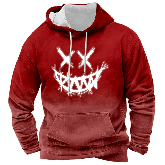 VBARHMQRT Sweat à Capuche Dégradé pour Homme, Manches Longues, Athleisure