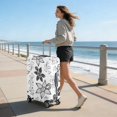 thumbnail image 5 of Stretch Luggage Cover L(25-28in)– Elastic Travel Suitcase Protector with Handle Openings & Bottom Closure, Washable Polyester Spandex Suitcases Cover, Floral Flowers Print, 5 of 5