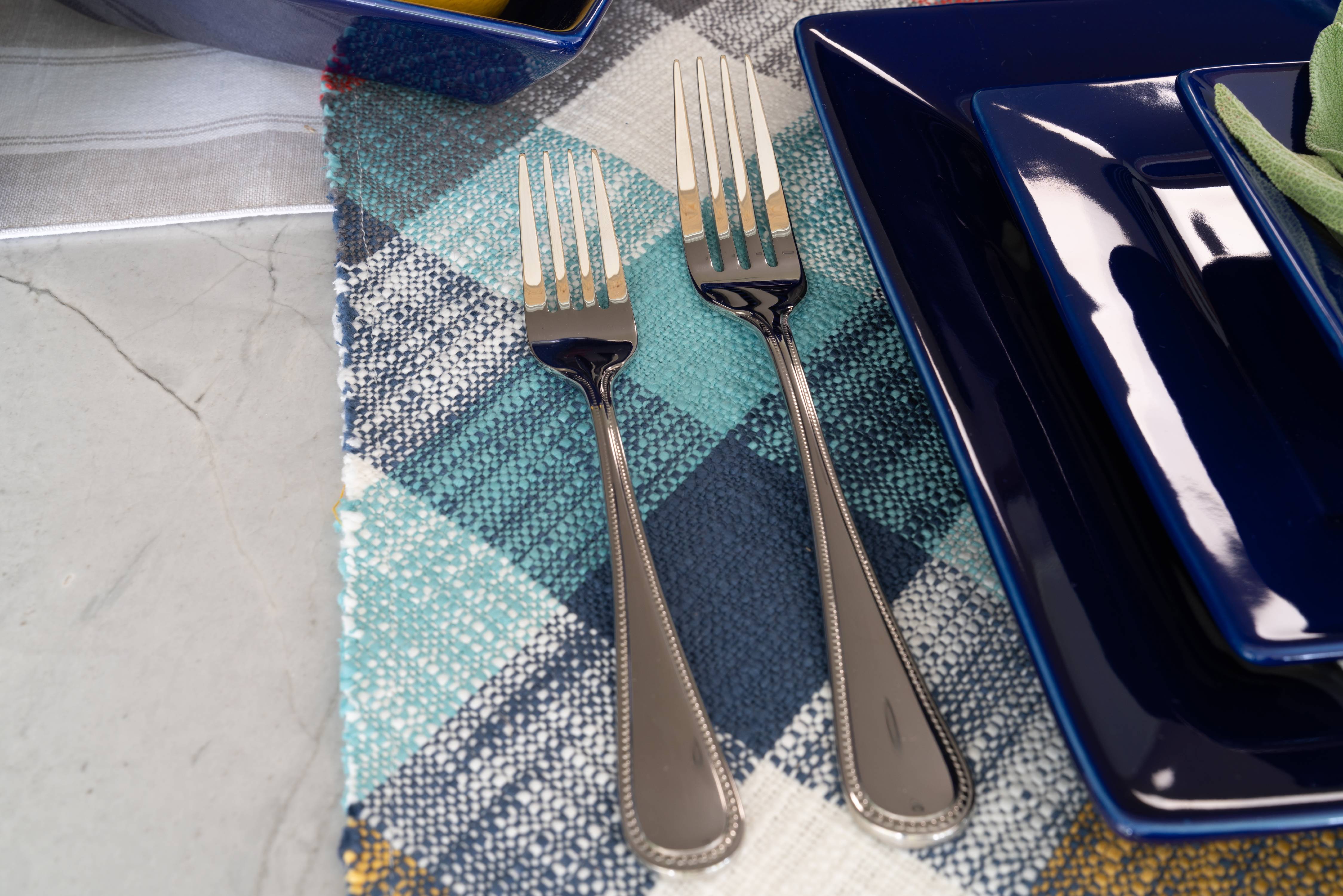 10 Strawberry Street Perle 20 Piece Flatware Set, Silver
