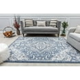 thumbnail image 3 of Mason Brooks Lexa NS20A Chicago Blues Tribal Vintage Blue Area Rug, 2'6" x 8', 3 of 4