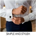 thumbnail image 3 of AURARMLET 1Pair Black Copper Button Covers Mens Shirts with Modern Design for Home and Events, 3 of 8