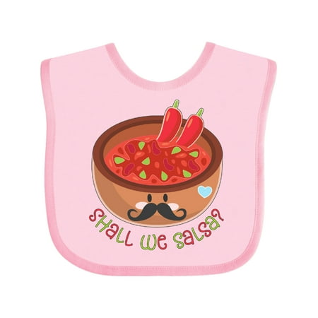 

Inktastic Shall We Salsa Bowl of Dip with Mustache Gift Baby Boy or Baby Girl Bib