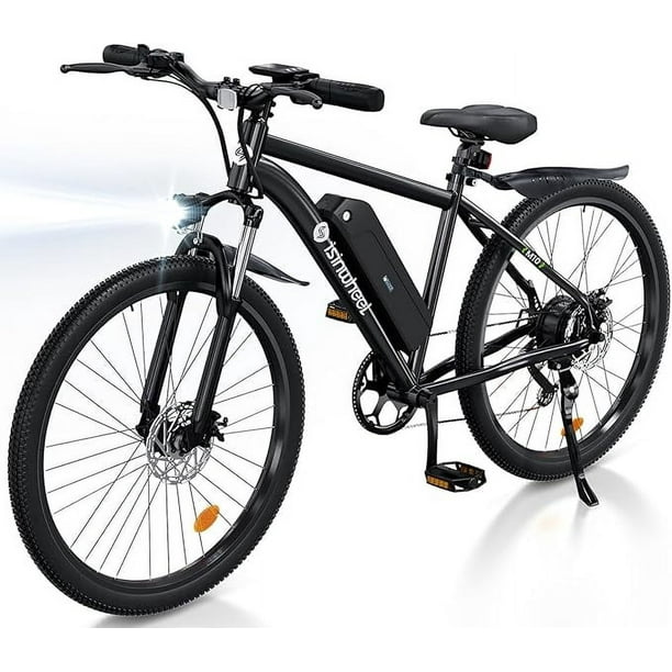 isinwheel M10 Adult Electric Bicycle 96KM, 26” Portable Ebike 500W 32KM/H, Electric Mountain Bike with 10.4Ah Removable Battery, Shimano 35-Speed