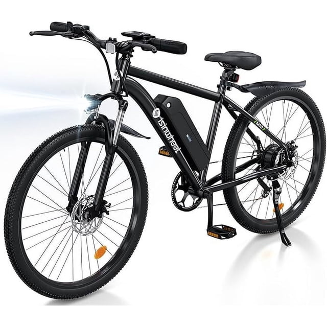 isinwheel M10 Adult Electric Bicycle 96KM, 26” Portable Ebike 500W 32KM/H, Electric Mountain Bike with 10.4Ah Removable Battery, Shimano 35-Speed