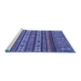 thumbnail image 2 of Ahgly Company Machine Washable Indoor Square Abstract Blue Modern Area Rugs, 8' Square, 2 of 4
