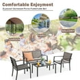 thumbnail image 5 of Sobaniilo 4 Pieces Patio Furniture Set Textilene Conversation Set Bistro Set for Lawn and Balcony, Brown, 5 of 7