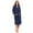 Navy, variant on Women 100% Luxury Terry Shawl Cotton Hooded Toweling Bathrobe Spa