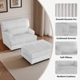 thumbnail image 4 of UIXE Oversized Armchair with Ottoman Bench, Accent Chair Upholstered Indoor Chaise Lounge for Living Room, Comfy Single Sofa Large Arm Chair Bedroom Reading Seat, Gray, 4 of 7