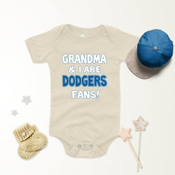 Baby Bodysuit BELLA CANVAS Grandma And I Are Dodgers Fans Baby Bodysuit