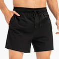 thumbnail image 5 of AHTJRT Men's Quick-Dry Athletic Shorts 5 Lightweight Gym Shorts with Mesh Liner for Sports & Running Black 2XL, 5 of 6