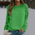 thumbnail image 2 of Women Sweatshirt Sweat Shirts Women Long Sleeve Womens Pullover Green Crewneck Fall Sweatshirts for Women Sweatshirts for Women Trendy, 2 of 5
