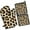 Leopard Print Pattern-1, variant on Gold and White Marble Kitchen Oven Mitt and Pot Holder Sets 2 Pcs for Baking, Cooking and Grilling, Heat Resistant Up To 392 °F