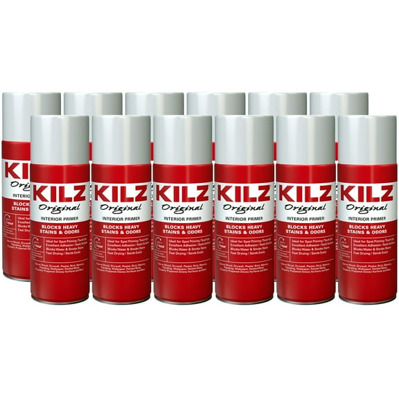 12-Pack of 13 oz Kilz 10004 White Original Aerosol Interior Primer