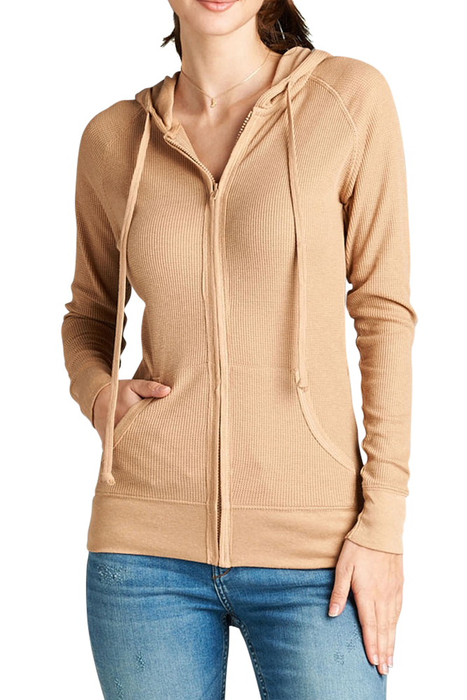 Download TheLovely - Women Long Sleeve Thermal Hoodie Jacket Top ...