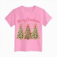 thumbnail image 5 of sdbrld Christmas Shirts for Kids Girl Xmas Cute Graphic Tshirts Cartoon Short Sleeved Tee Tops Pink Sizes 5-6 Years, 5 of 6