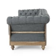 thumbnail image 5 of Noble House Petes Fabric Tufted 3 Seater Sofa, Charcoal, 5 of 8