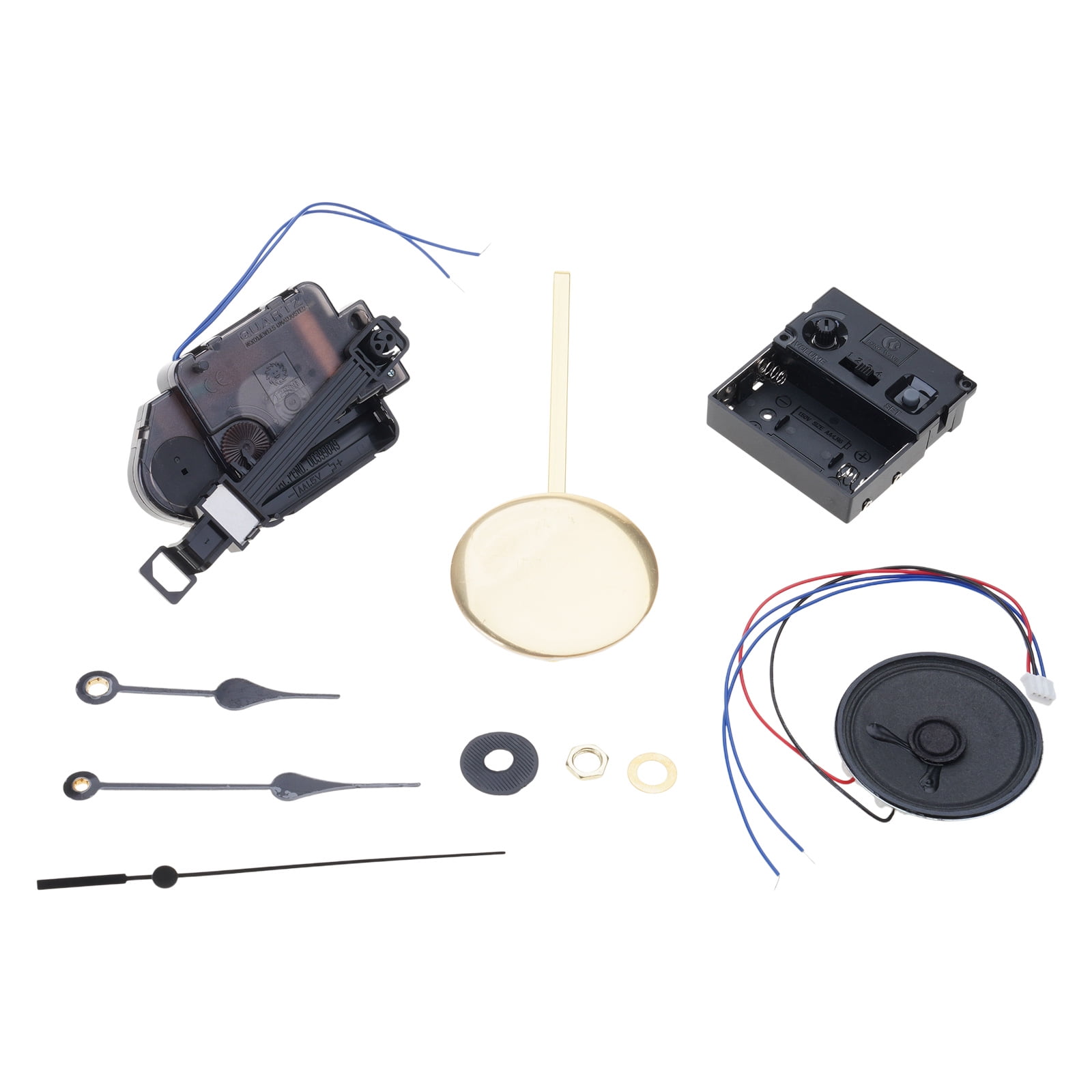 BIBABLYKE Quartzs Pendulum Clock Movement Mechanism DIY Repair Parts Replacement Kits with Melodies Chimes Box Horn Accessories