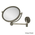 thumbnail image 5 of 8-in Wall Mounted Extending Make-Up Mirror 4X Magnification with Groovy Accent in Polished Chrome, 5 of 5