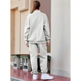 thumbnail image 6 of Women'S 2 Piece Outfits Lounge Sets Long Sleeve Half Zip Pullover and Baggy Sweatpants with Pockets Grey XL, 6 of 8