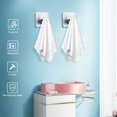 thumbnail image 3 of Gancho adhesivo NQ gancho de pared para baño soporte para toallas acero inoxidable plateado, 3 of 5
