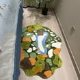 thumbnail image 5 of Bonita alfombra de musgo para sala de estar, decoración del hogar con musgo colorido, alfombras lavables antideslizantes para dormitorio, baño, lavadero-60*90cm, 5 of 5