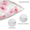 thumbnail image 5 of YFYANG Square Decorative Throw Pillow Case (Without Pillow Insert), Pink Watercolor Floral Patterns Bedroom Sofa Car Cushion Cover, 26"x26", 5 of 9