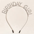 thumbnail image 4 of Miallo Sparkling Silver "BIRTHDAY GIRL" Rhinestone Headband, Shimmering Birthday Party Hair Accessory for Women and Girls, 4 of 7
