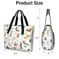thumbnail image 3 of Tote Bag for Women - Cartoon Dachshund Shoulder Bag - Large Utility Work Duffle Bag with Zipper Handbag for Travel, Work, Sprots, 3 of 5